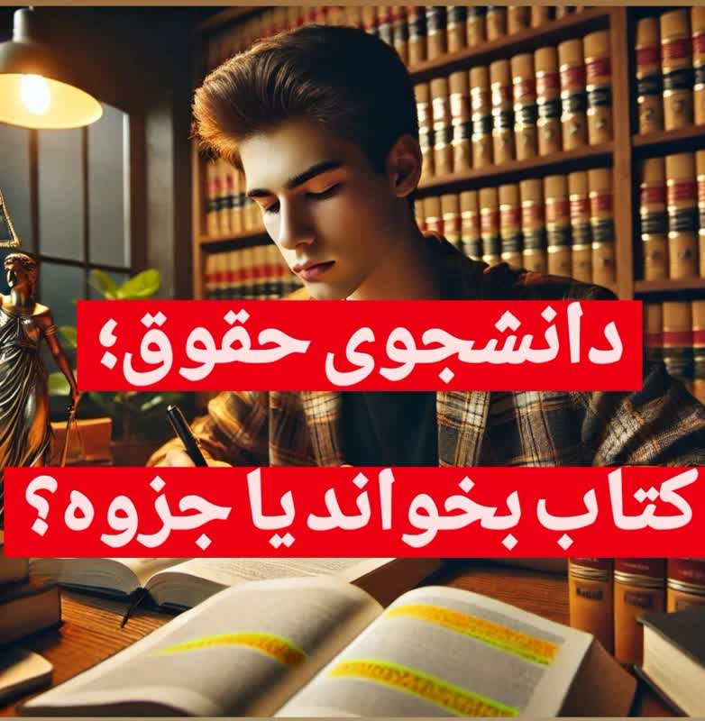 دانشجوی حقوق کتاب بخواند یا جزوه؟